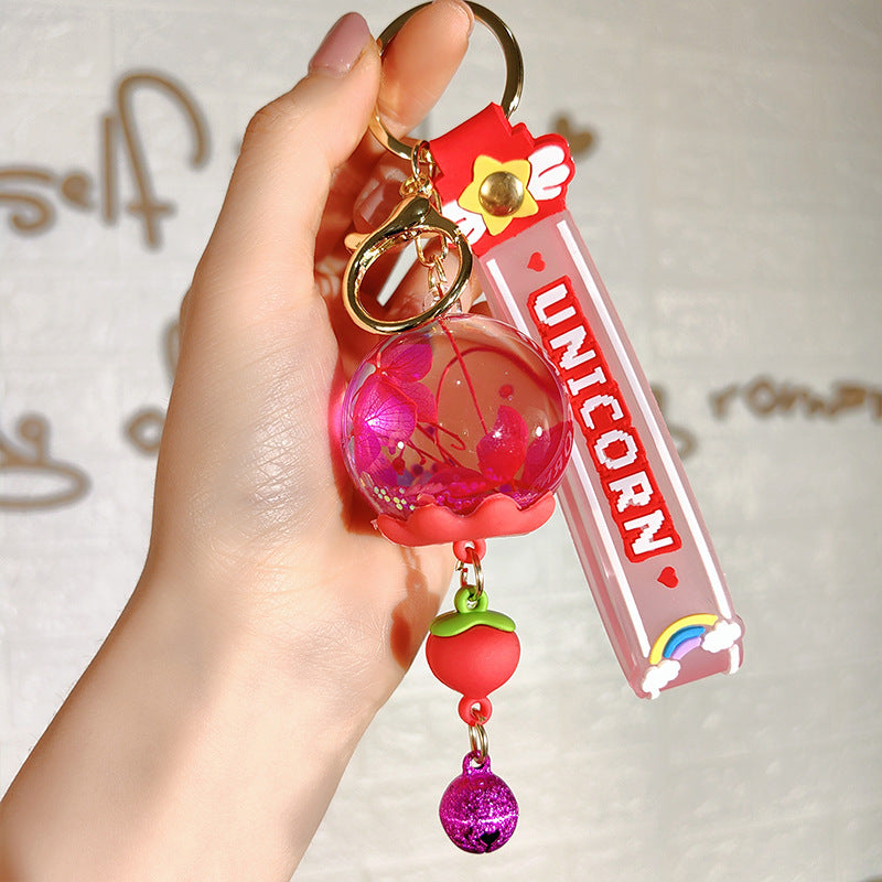 Wholesale Creative Oiled Butterfly Wind Chime Keychain